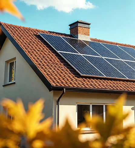 solar-panels-house-roof-with-autumn-leaves-blue-sky